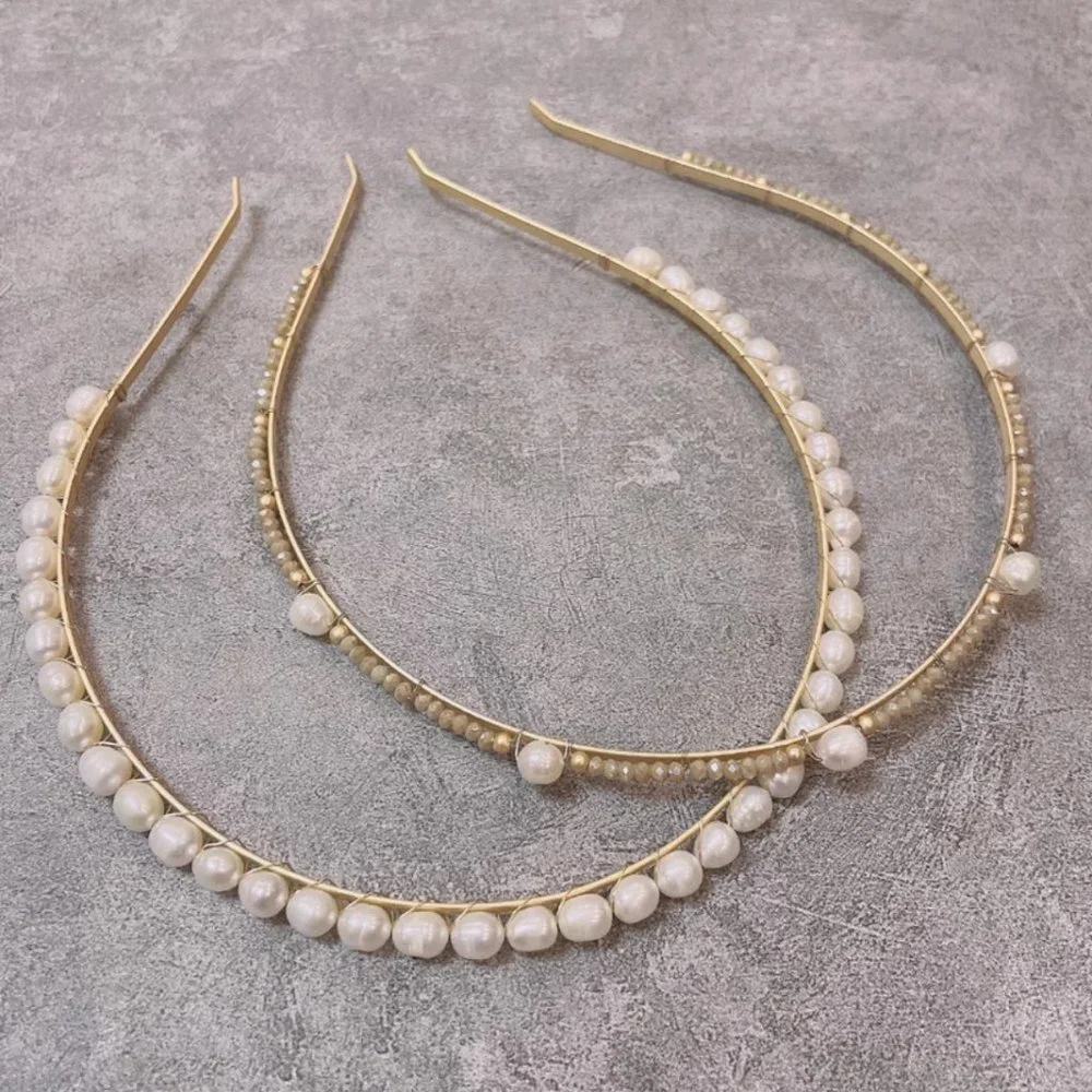 Anthropologie Pearl-Embellished Headband Set_2